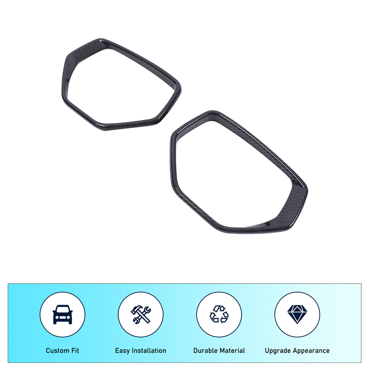 Real Dry Carbon Side View Mirror Bezel For Corvette C8 Stingray Z51 Z06 20-26 US 4