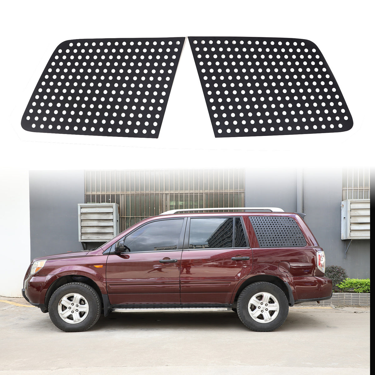 Exterior Rear Quarter Door Window Pillar Cover Trim For Honda Pilot 2003-2008 3