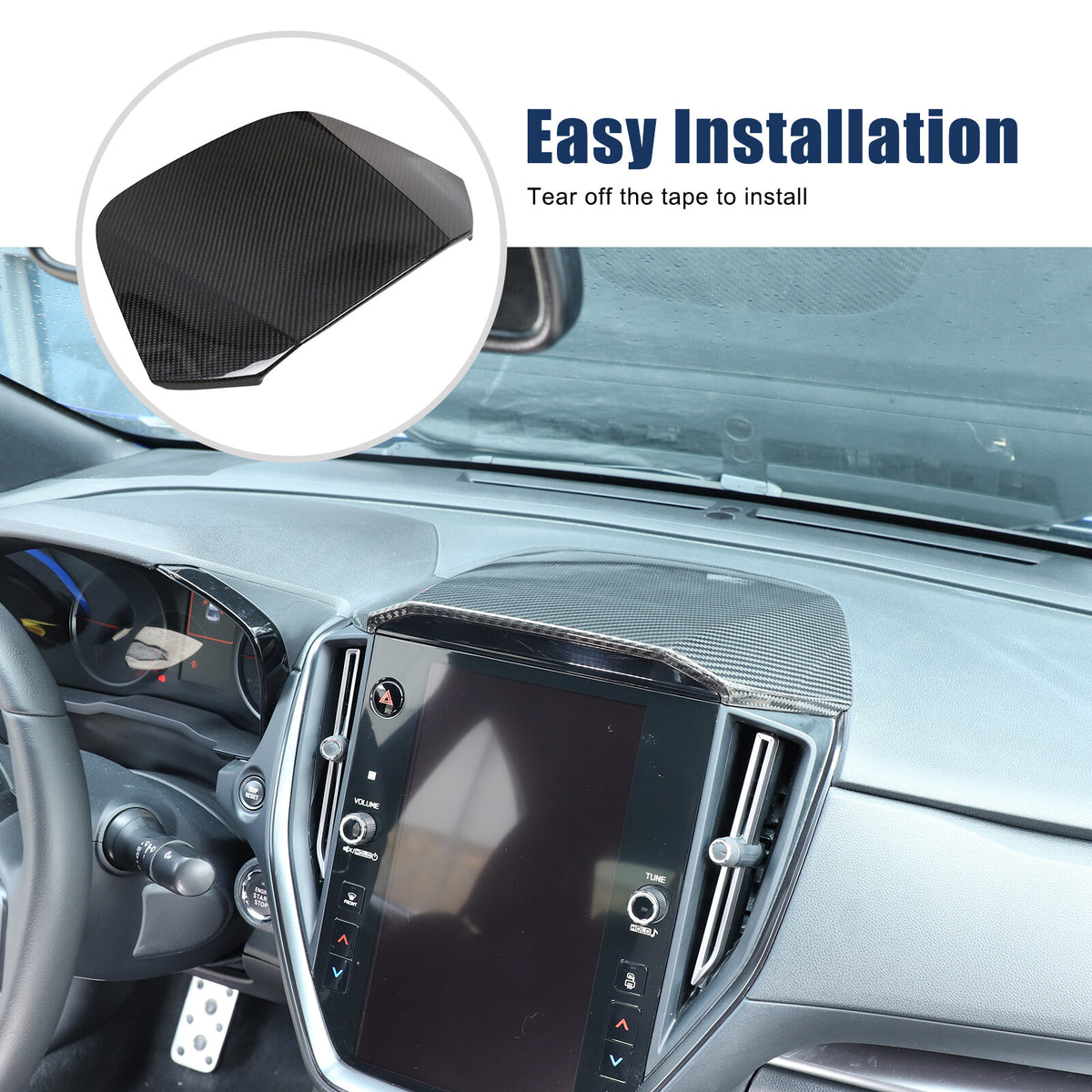 Real Carbon Fiber Center Dashboard Upper Cover Trim For Subaru WRX STI VB 22-24 19