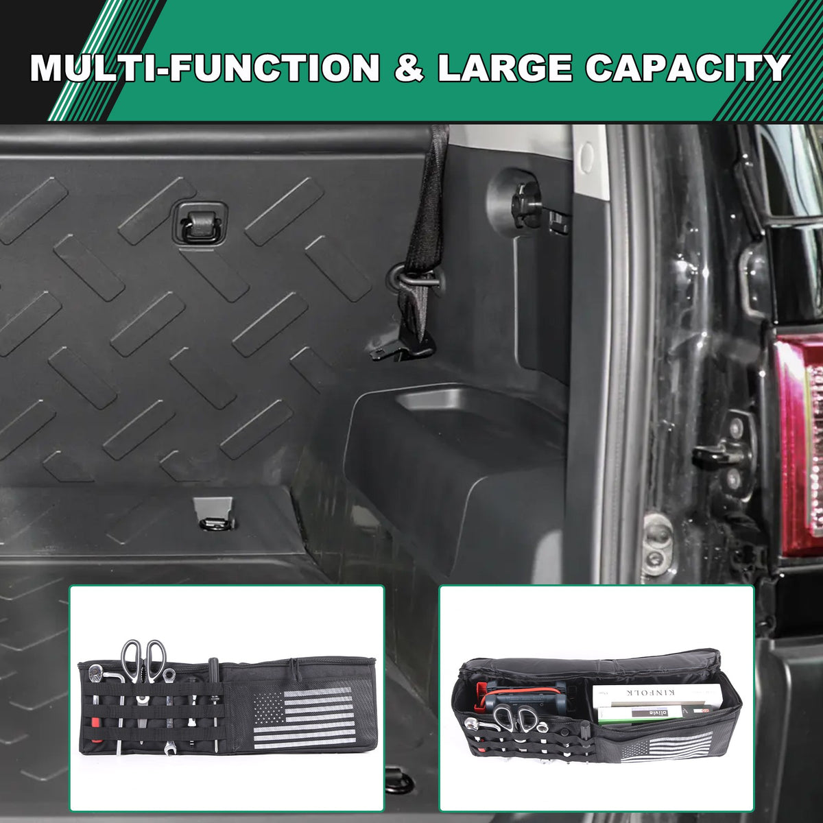 USA Flag Rear Trunk Right Side Storage Box For Toyota FJ Cruiser 2007-2021 5