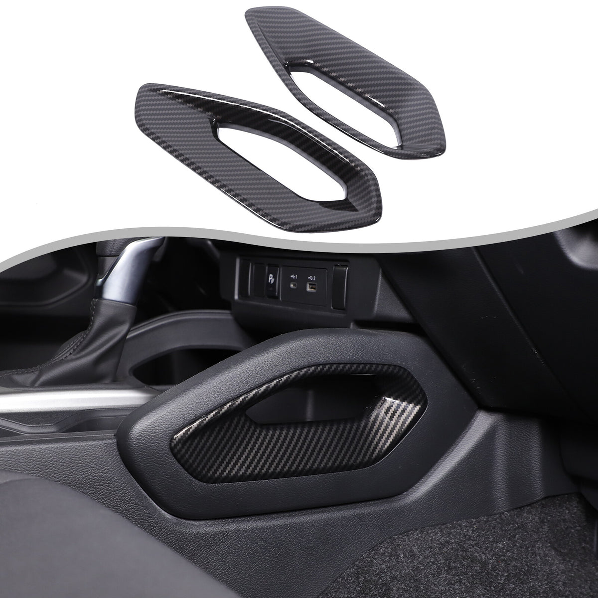 Carbon Fiber ABS Center Console Side Armrest Trim For Nissan Frontier 2022+ 20