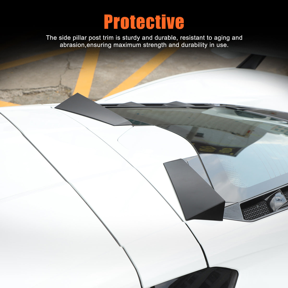 Matte Black Rear Windshield Spoiler Trim Strip For Corvette C8 Coupe 2020+ 4