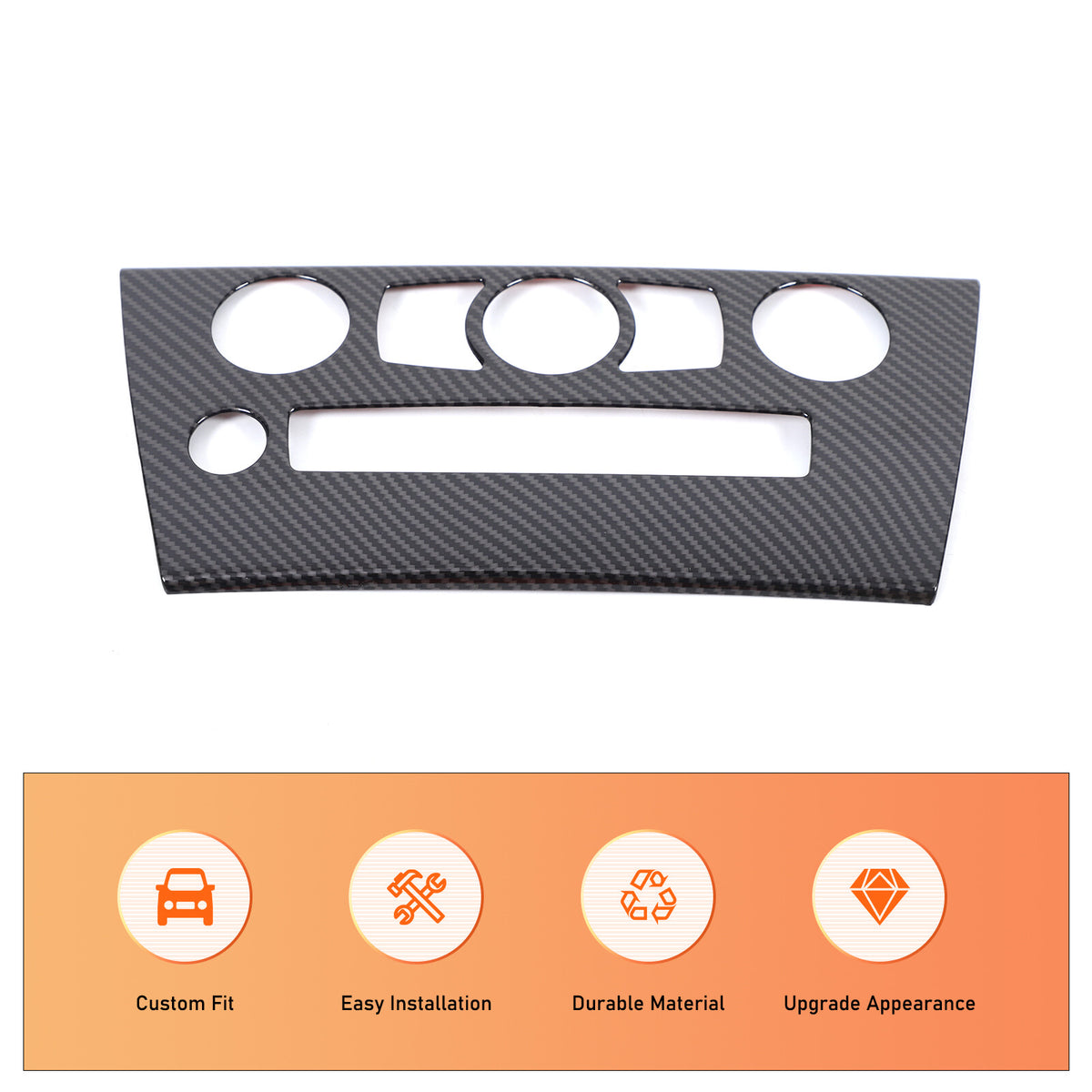 ABS Carbon Center Air Conditioning Cover Trim For BMW 6 Series E63 E64 2004-2009 16