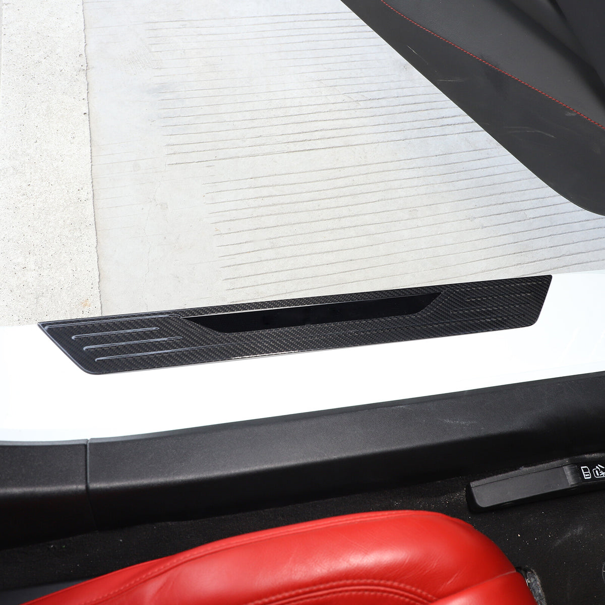 Real Carbon Fiber Scuff Plate Door Sill Cover Protector For Corvette C8 2020-26 8