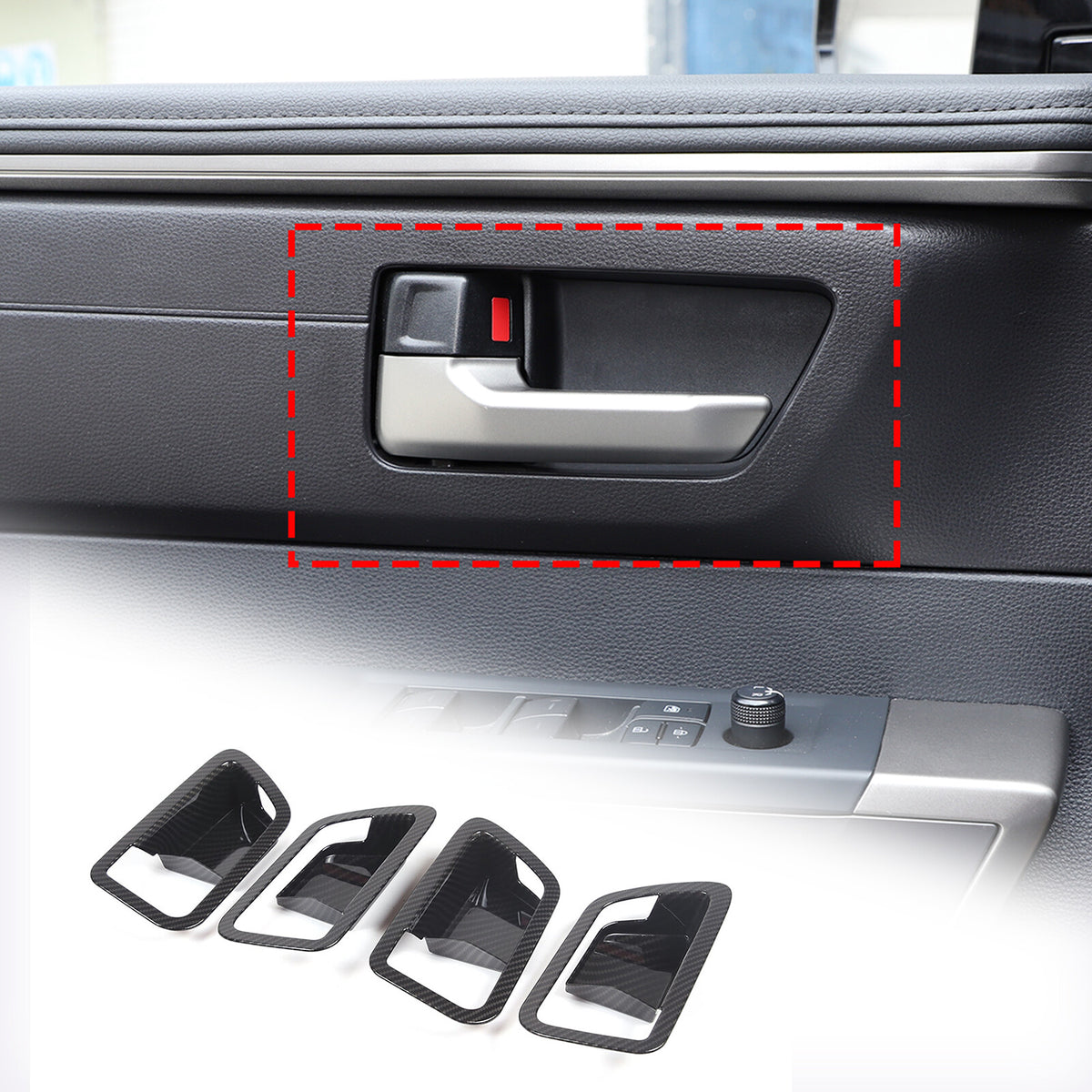 ABS Carbon Fiber Interior Set Cover Trim Kit For Toyota Tundra Sequoia SR 22+ - Styles 1-5 82