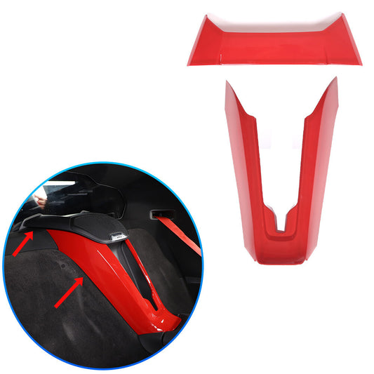 2pcs Red ABS Waterfall Wireless Charger Cover For Corvette C8 Convertible 1
