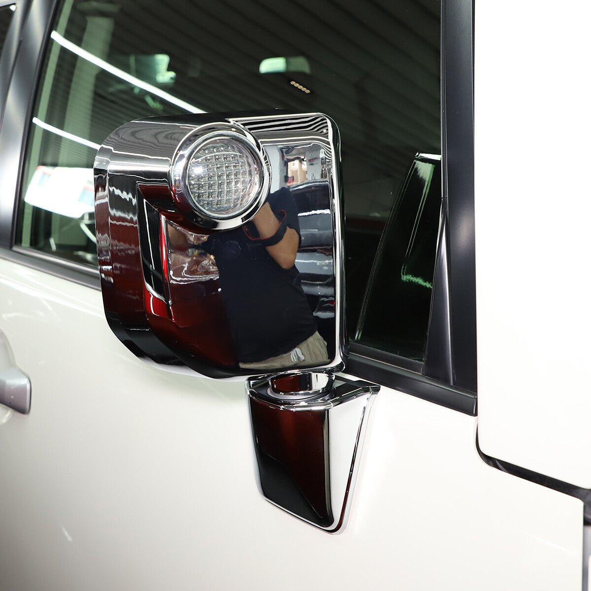 Chrome Door Handle & Rearview Mirror Trim Cover Kit For FJ Cruiser 2007-21 7