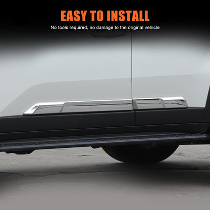 Silver Body Side Door Mouldings Cover Trim For Toyota Land Cruiser LC250 24+ 14