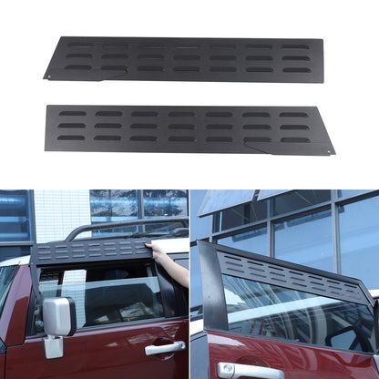 Black Aluminium Alloy Door Window Air Vents Screen For Toyota FJ Cruiser 2007-21 2