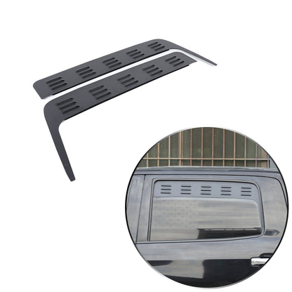 ABS Carbon fiber Rear Window Louver Shutter Cover Trim For Toyota Tundra 2014-21 18