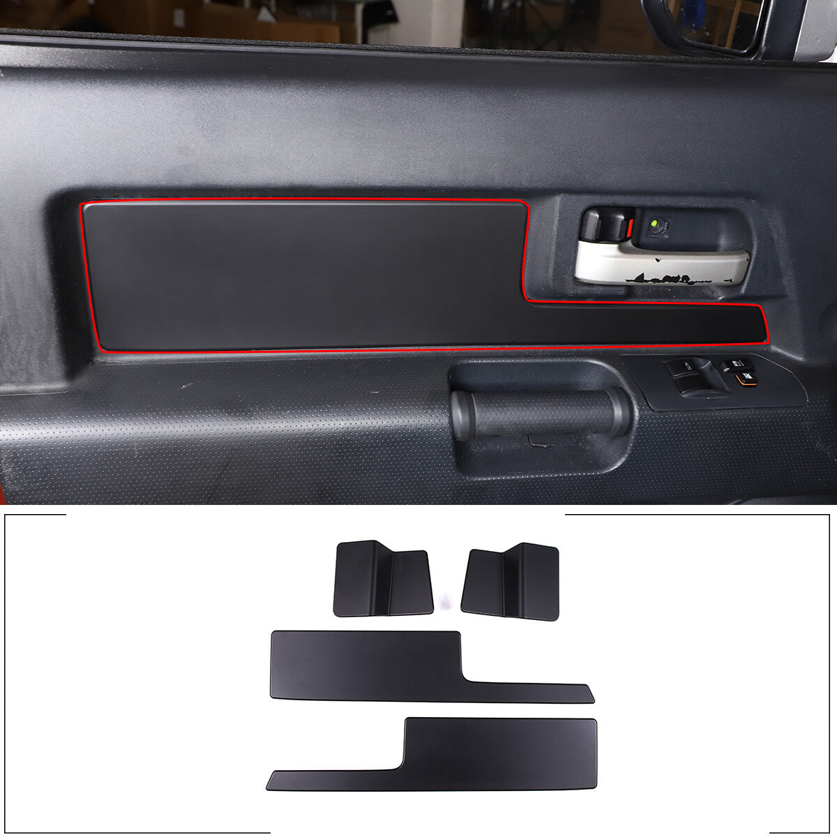 Matte Black ABS Interior Full Set Cover Trim Kit Set For FJ Cruiser 2007-2021 87