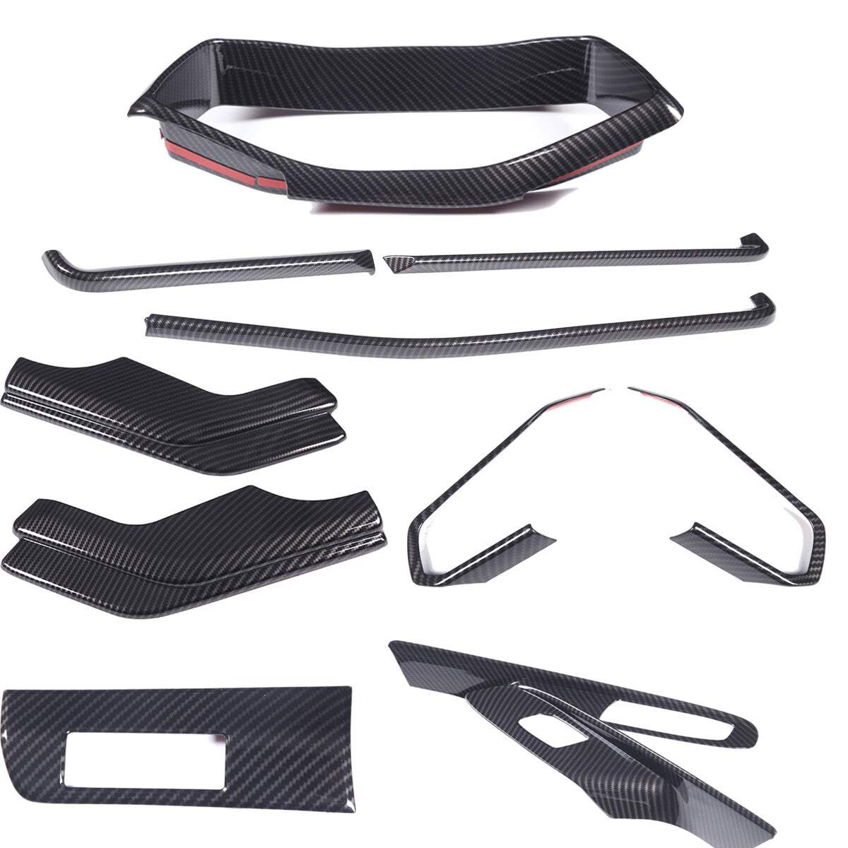 Carbon Fiber Full set Center Console Frame Decor Trim Cover for Corvette C8 20+ 3