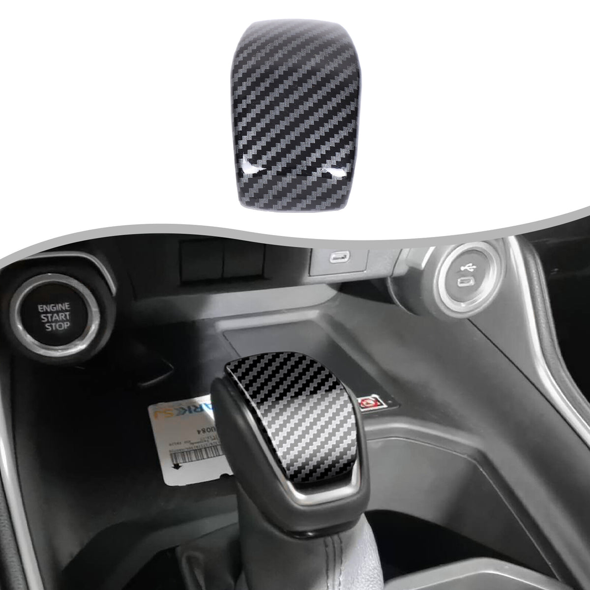3pcs Carbon Fiber Center Console Trim Sets For Toyota Grand Highlander 2024+ 5