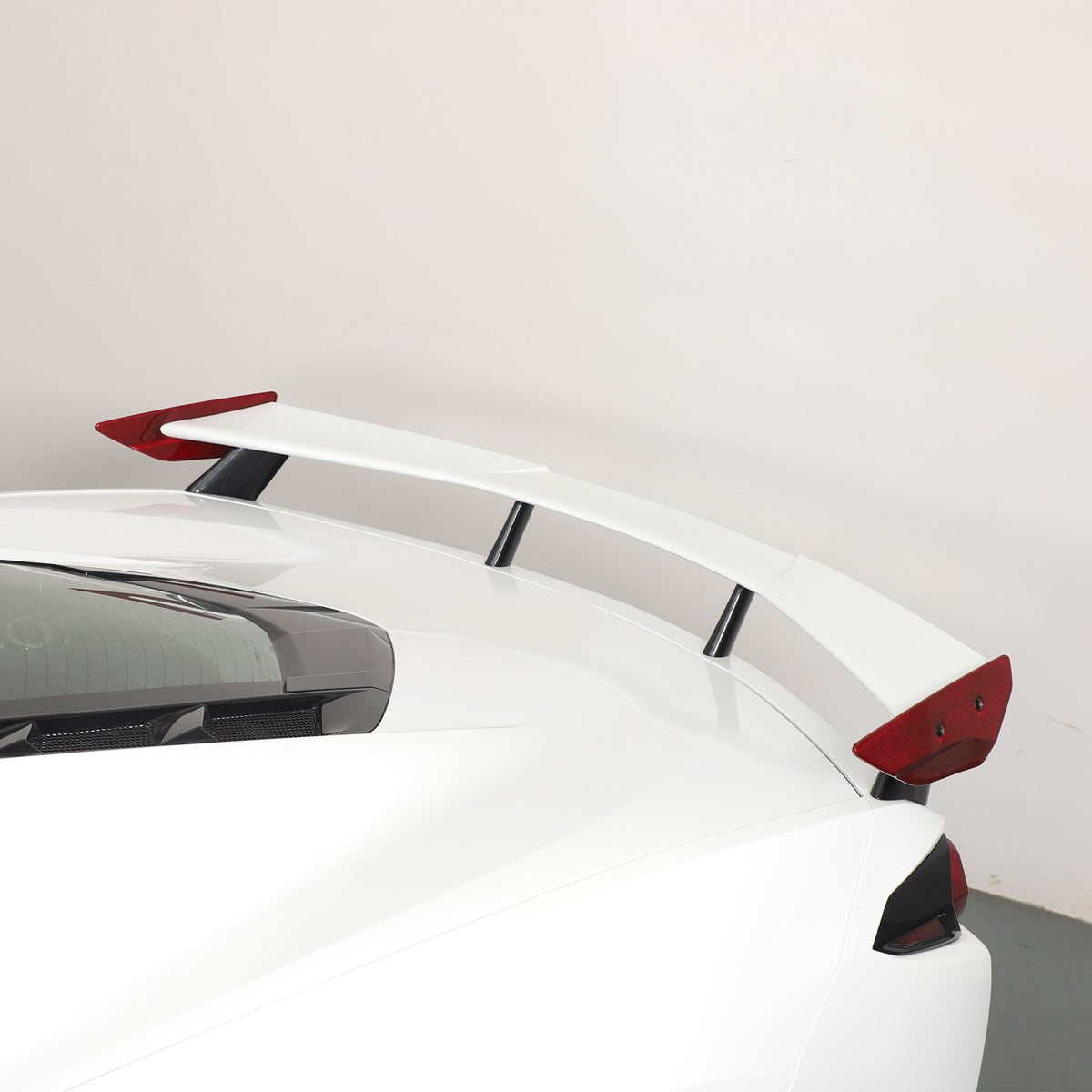 Replacement Red Real Carbon Fiber Rear Spoiler Panel Trim For Corvette C8 2020+ 15