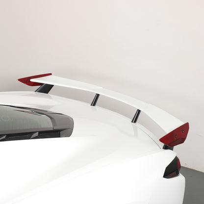 Replacement Red Real Carbon Fiber Rear Spoiler Panel Trim For Corvette C8 2020+ 15