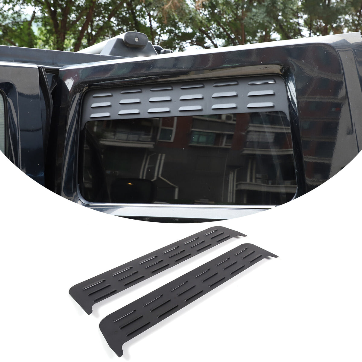 Black Alloy Wagon 2nd Row Door Window Air Vents Screens For Hummer H2 2003-09 US 2