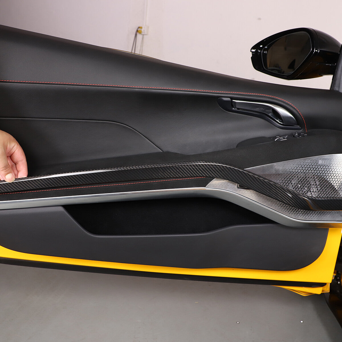 Real Carbon Fiber Interior Door Panel Strip Trim For Lotus Emira V6 i4 23-25 US 8