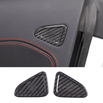 Real Carbon Car Door Panel Tweeter Trim Mesh Cover For Corvette C8 Z06 20-26 US 2