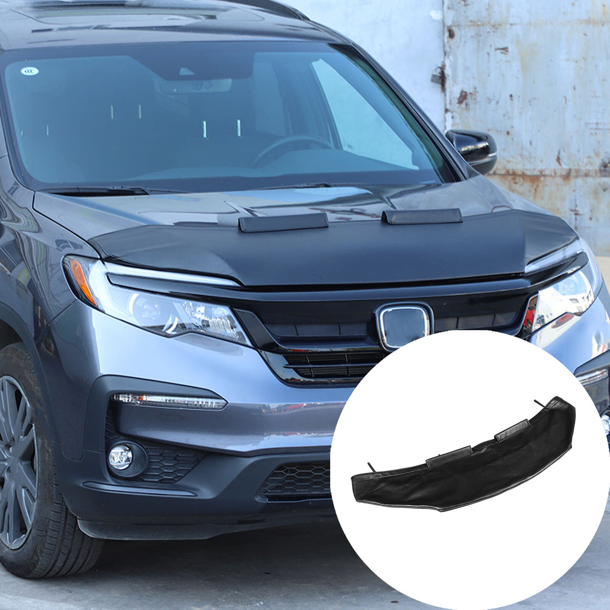 Black Car Bonnet Hood Bra Protector Mask Cover For Honda Pilot 2015-2022 US 19