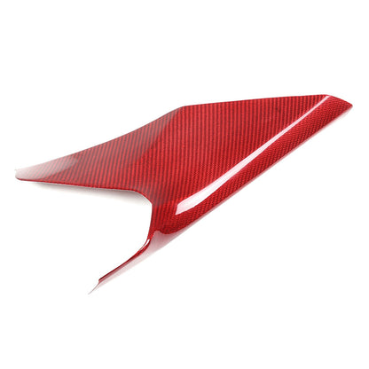 Red Real Carbon Fiber Center Gear Shift Side Panel Trim For Toyota Supra A90 19+ 5