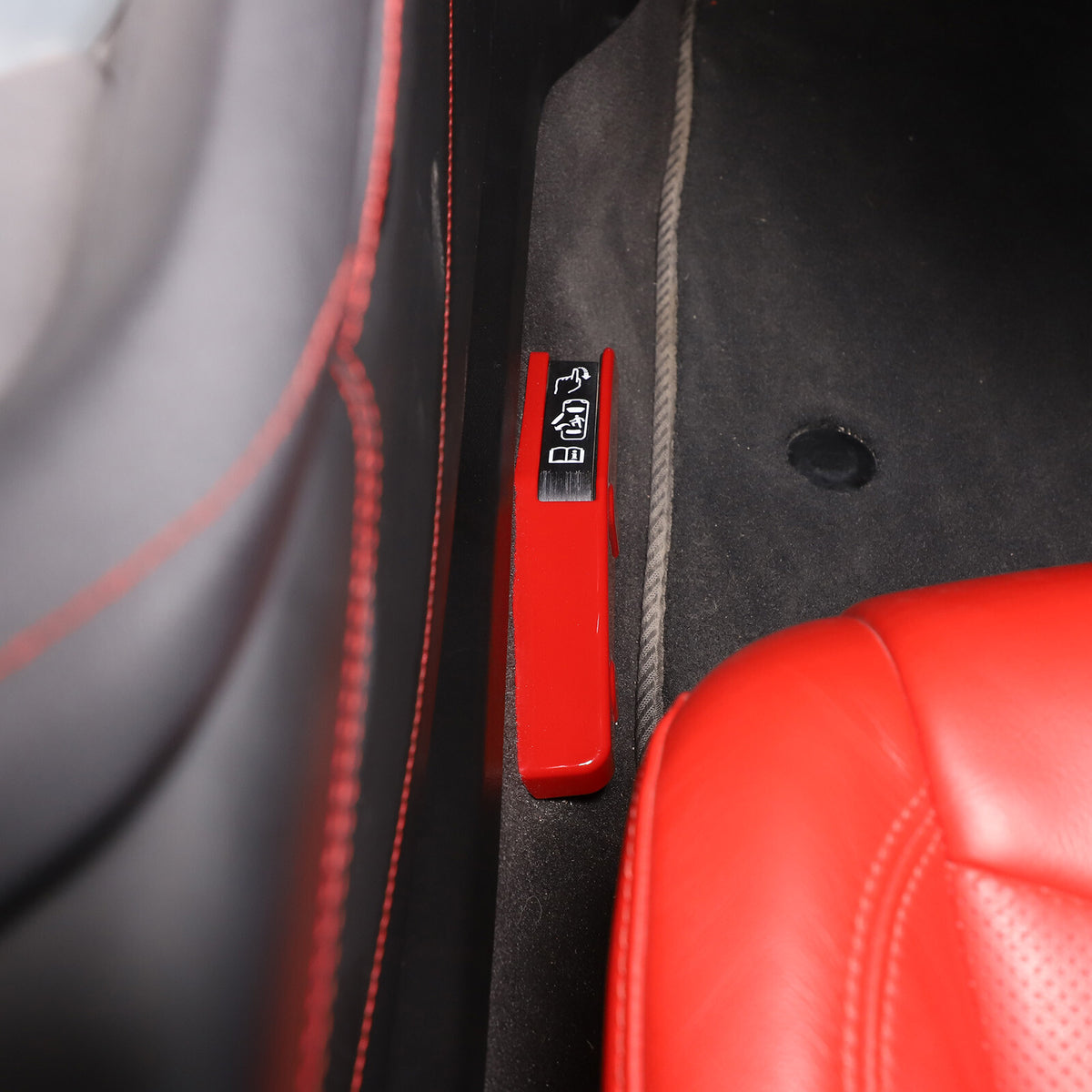 Red Full Interior Set Dash Panel Decor Cover Trim Kit For Corvette C8 2020-25 - Variants 6-10 21