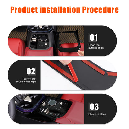 Glossy Piano Center Console Gear Shift Panel Frame Trim For BMW X3 G45 2025+ US 16