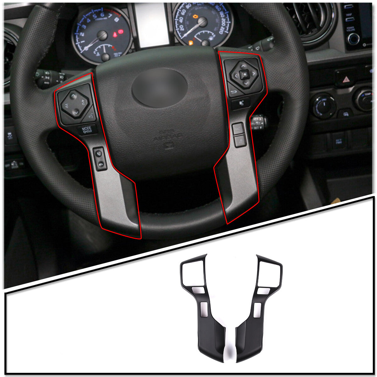 Matte Black Interior Center Console Trim Cover Kit Set For Toyota Tundra 14-21 - Styles 1-5 51