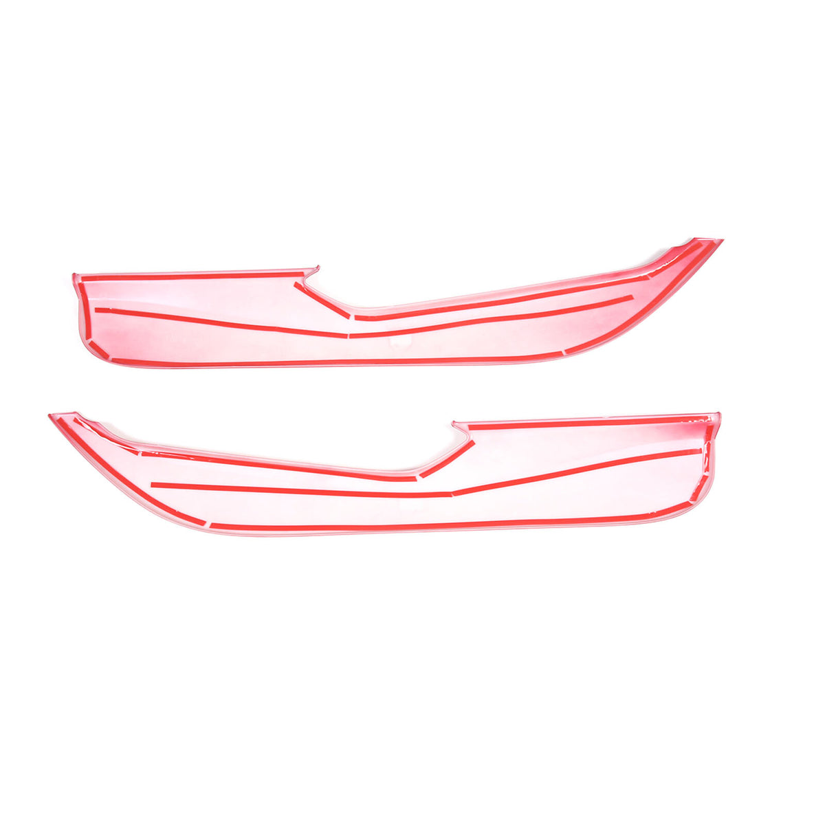 Sports Red ABS Interior Door Anti-kick Panel Cover Trim For Corvette C8 20+ US 16