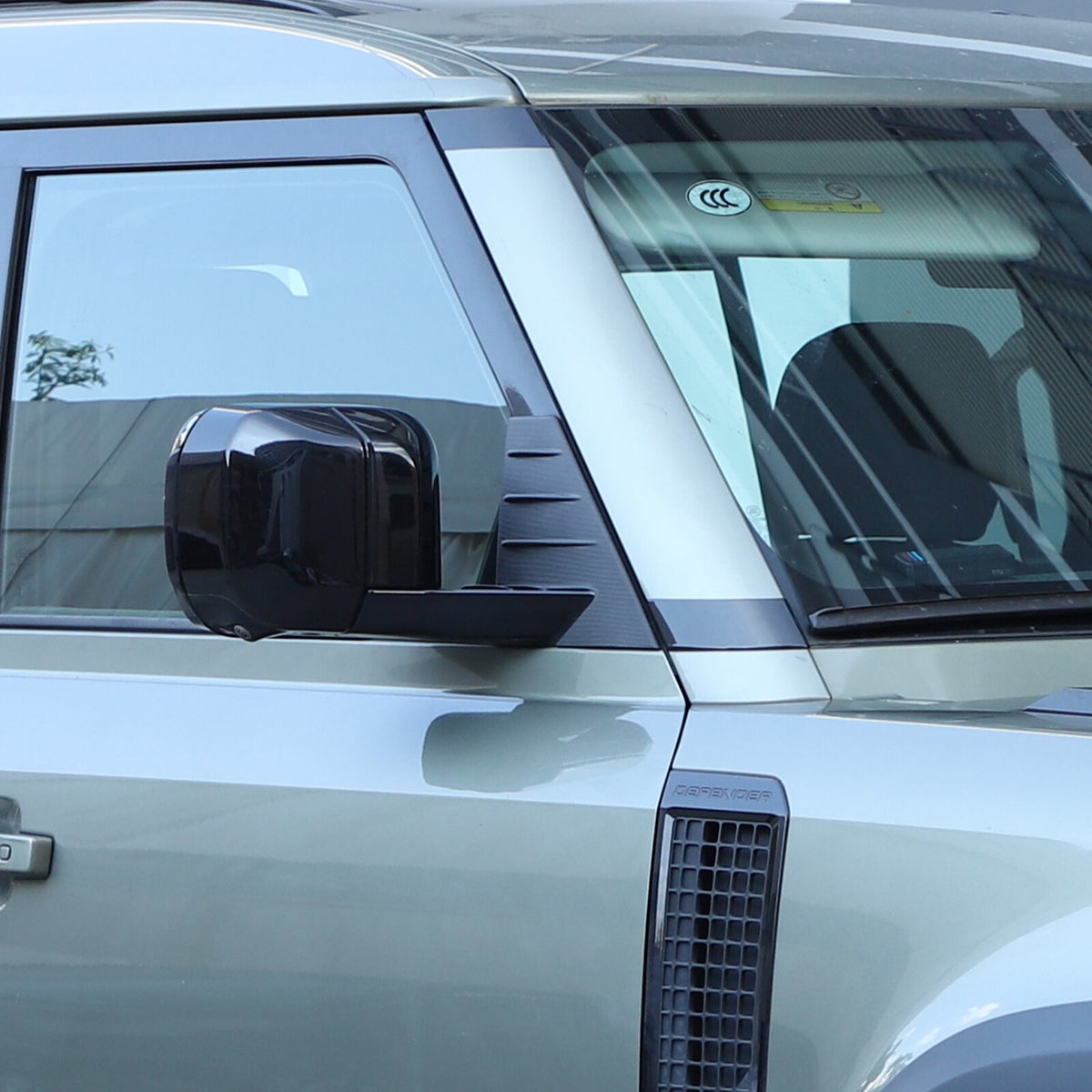 Matte Real Carbon Fiber Window Triangle A-Pillar Cover For LR Defender 2020-24 18