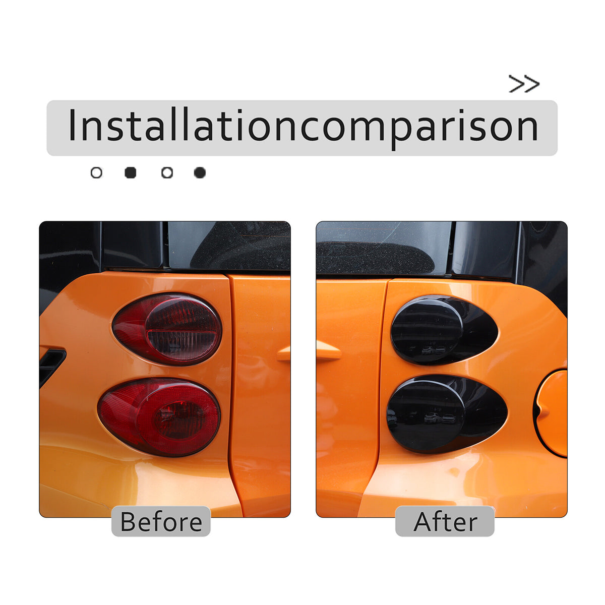 Smoked Rear Tail Light Guard Cover Trim Bezel For Smart Fortwo 451 09-15 US 3