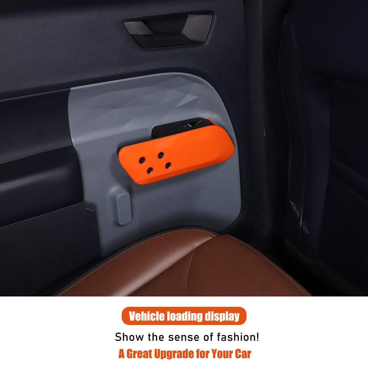 Orange ABS Interior Door Handle Panel Trim For Ford Maverick 2022+ US 8