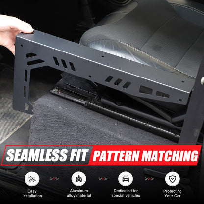 Black Seat Box Corner Carpet Mat Protector For Land Rover Defender L316 2004-18 22