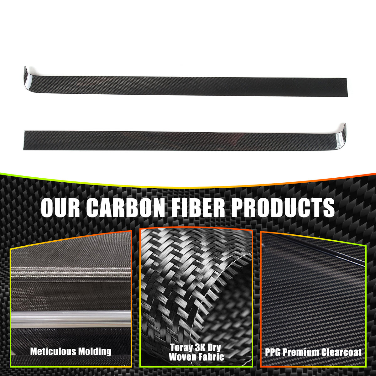 Real Dry Carbon Fiber Center Console Interior Trim Cover For Tesla Model 3 2023+ 20
