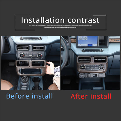 Oak Wood Grain Interior Decor Trim Cover Set Kit Fits Ford Maverick 2022-2024 39