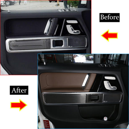 Carbon Fiber Inner Door Switch Handle Cover Trim For Benz G Class W463 2019-20 6