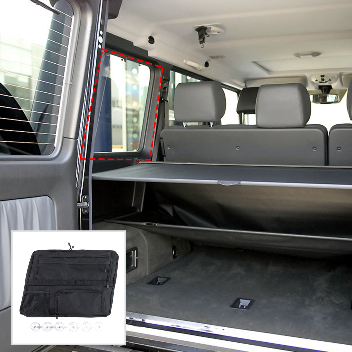 Car Trunk Left Side Window Storage Bag Tool Bag For Mercedes Benz G-Class 04-18 15