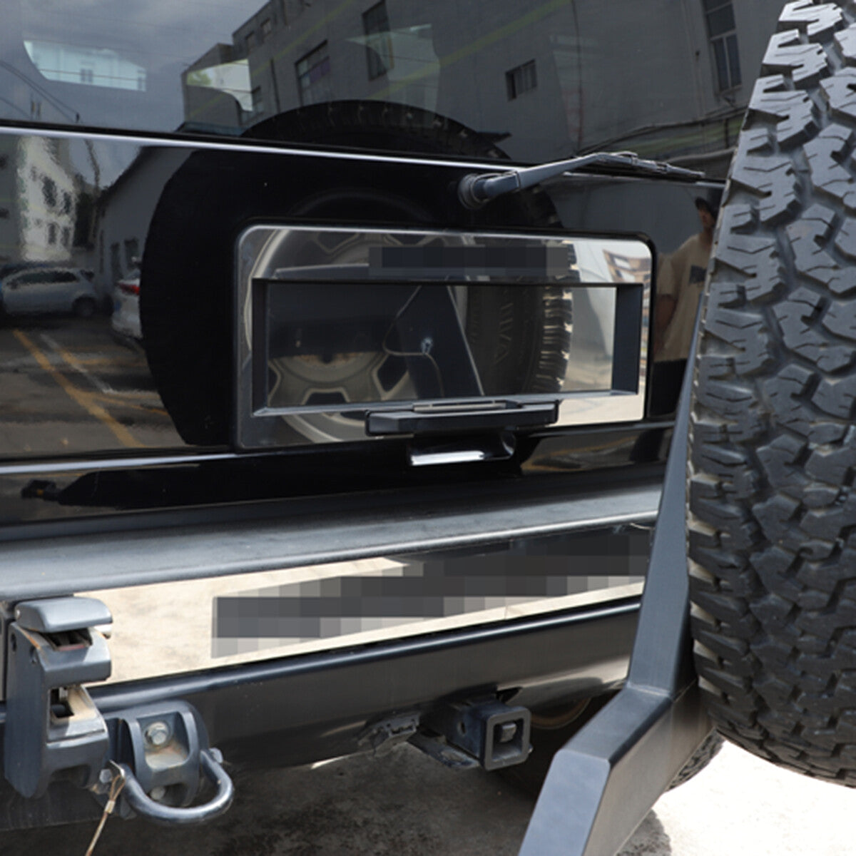 Silver Steel Rear Bumper Decorative Panel Trim Cover For Hummer H2 2003-2009 13