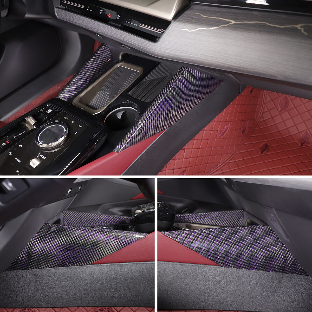 Real Carbon Fiber Center console Gear Shift Side Trim For BMW 5 Series G60 2024+ 23