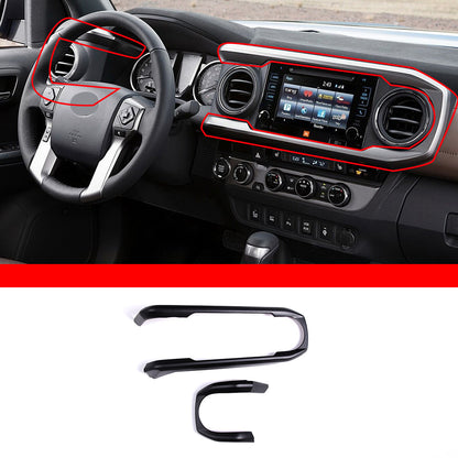 Matte Black Dashboard Decoration U Shape Trim For Toyota Tacoma 2016-2023 2