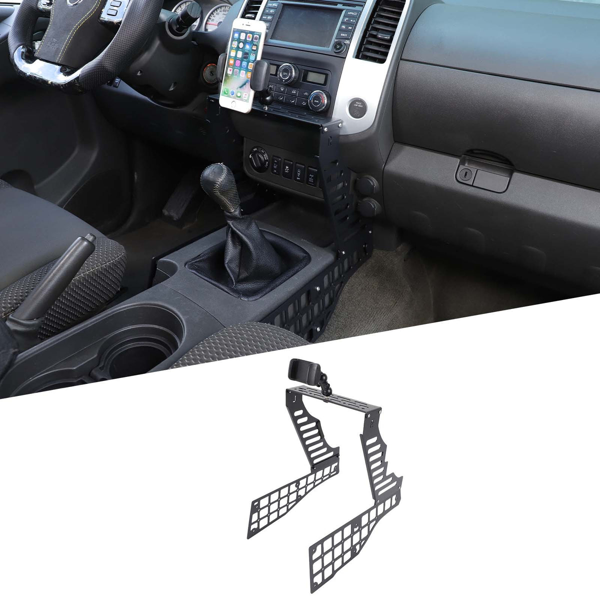 Center Molle Panel Digital Device Mount Clip For Nissan Frontier D40 2009-2017 23