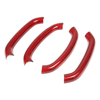 Red Real Carbon Fiber Steering Wheel Top Handle Cover For C8 Corvette 20-26 US 6