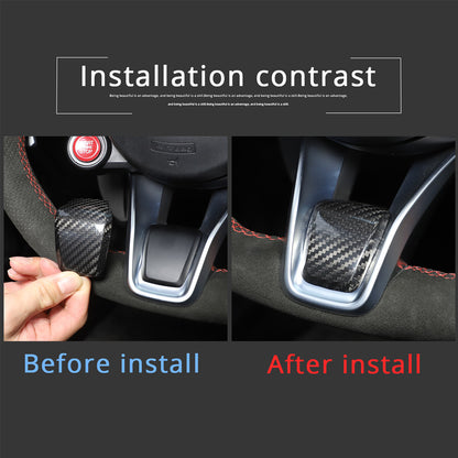 Real Carbon Fiber Steering Wheel Trim Set For Alfa Romeo Giulia/Stelvio 20+ 8