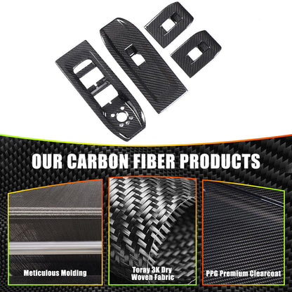 Real Carbon Fiber Window Lift Switch Panel Trim For Lamborghini URUS/SE 18-21 US 11