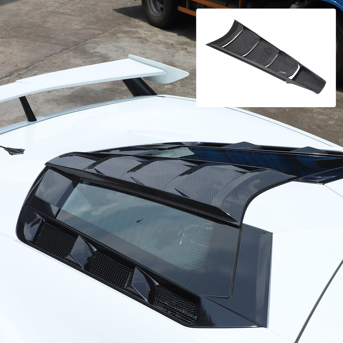 Carbon Fiber ABS Rear Split Window Applique Louver Trim For Corvette C8 Z51 20+ 22