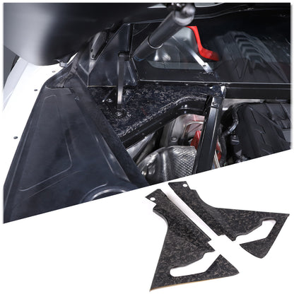 Forged Carbon fiber Front Hood Lift Support Corner Cover Trim For Corvette C8 2