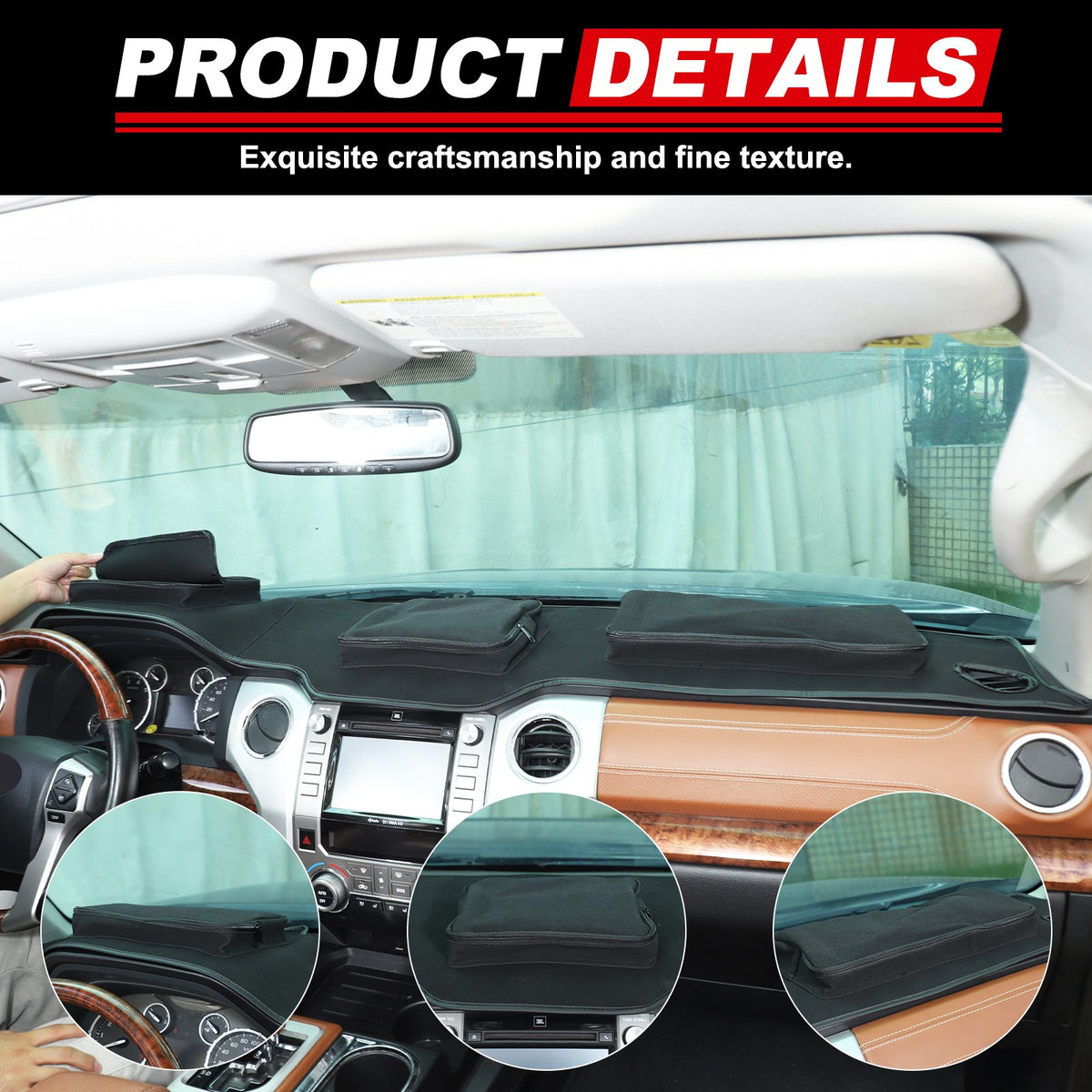 Interior Center Console Dashboard Storage Bag For Toyota Tundra 2007-2021 1