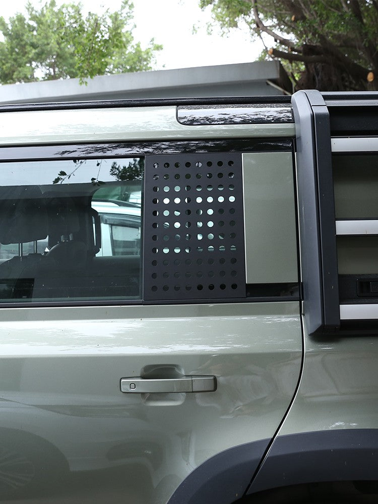 Black Aluminum Side Window Panel Trim For LR Defender L663 110 2020-2023 US 5