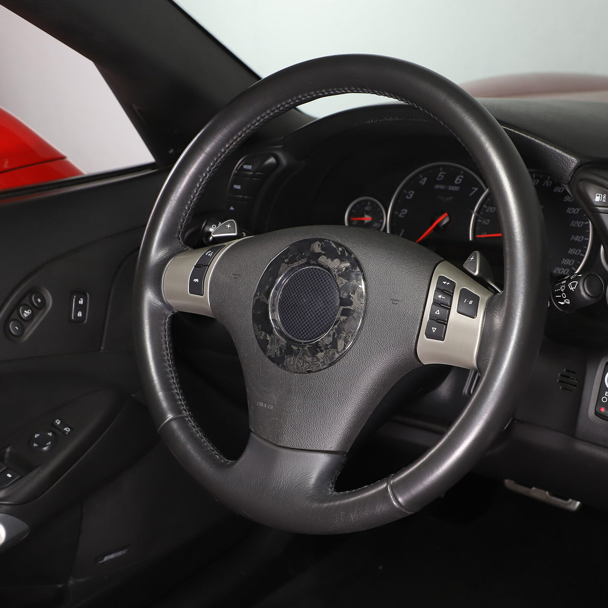 Forged Real Carbon Fiber Full Interior Set Decor Cover Trim Kit for Corvette C6 48
