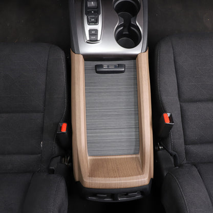 ABS Wood Grain Center Console Armrest Box Side Panel Trim for Honda Pilot 15-22 11