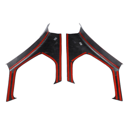 Real Carbon Fiber Interior Door Sill Plate Rear Trim For Corvette C8 2020+ US 17